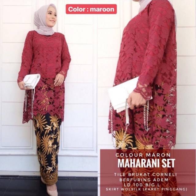 FWG - SET MAHARANI PADI BATIK / SET HIJAB BATIK WANITA / SET HIJAB / SET GAMIS