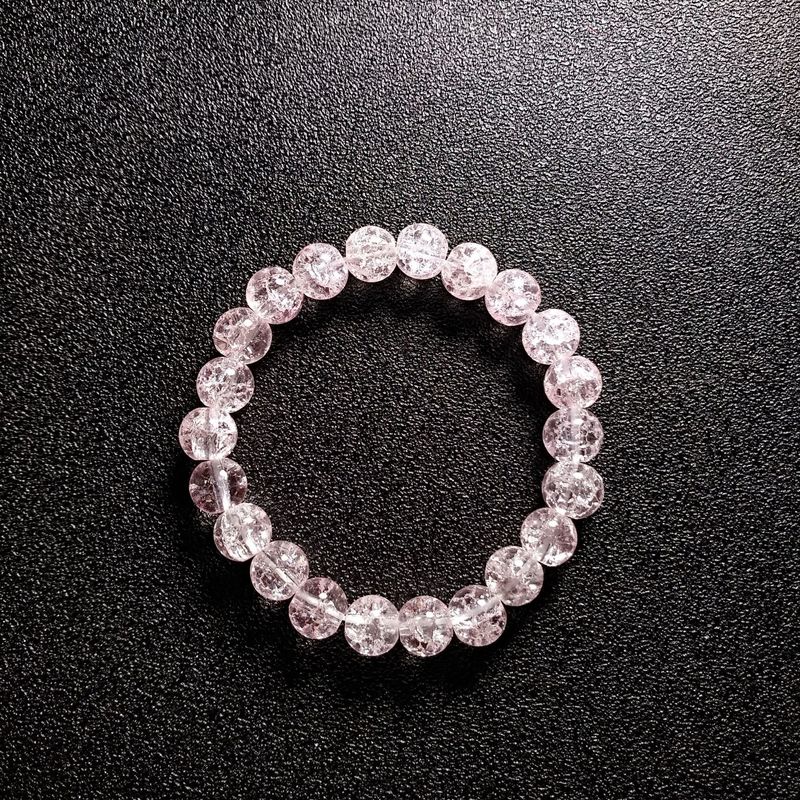 Gelang Tangan Manik-Manik Kristal Pink Untuk Wanita