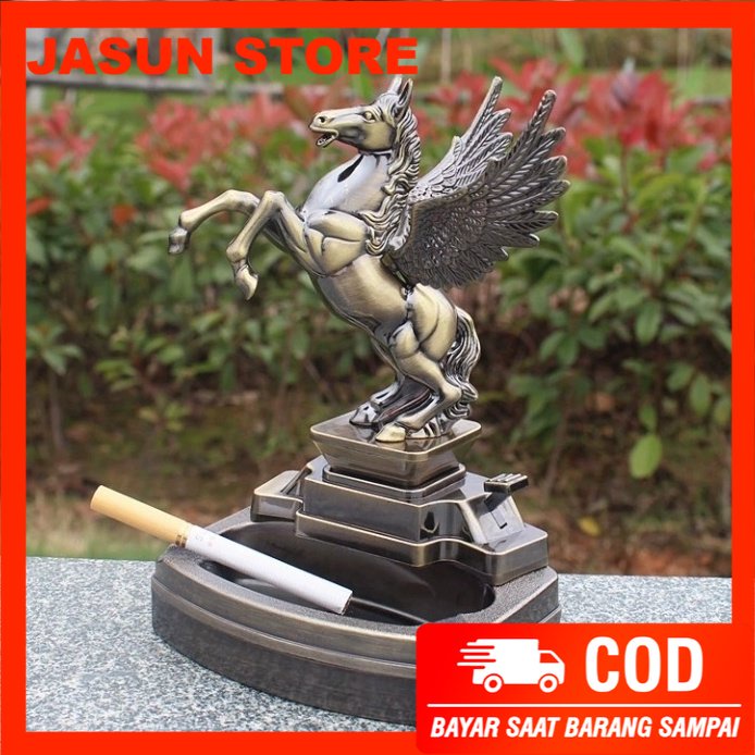BISA COD! ASBAK PLUS KOREK MODEL KUDA 950 ASHTRAY ASBAK UNIK