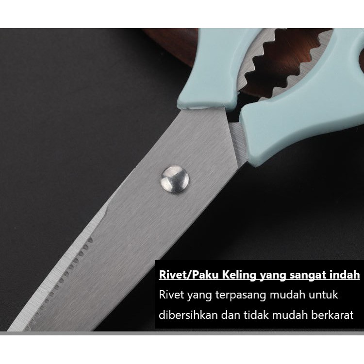 Multifungsi gunting stainless steel/ gunting serbaguna/makanan /walnut /kimchi/ kertas