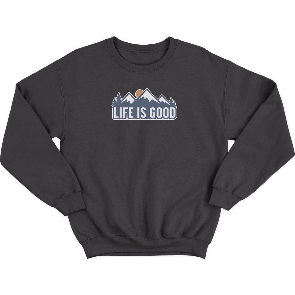 SWEATER UNISEX LIFE IS GOOD LEMBUT TEBAL PREMIUM TERBARU,