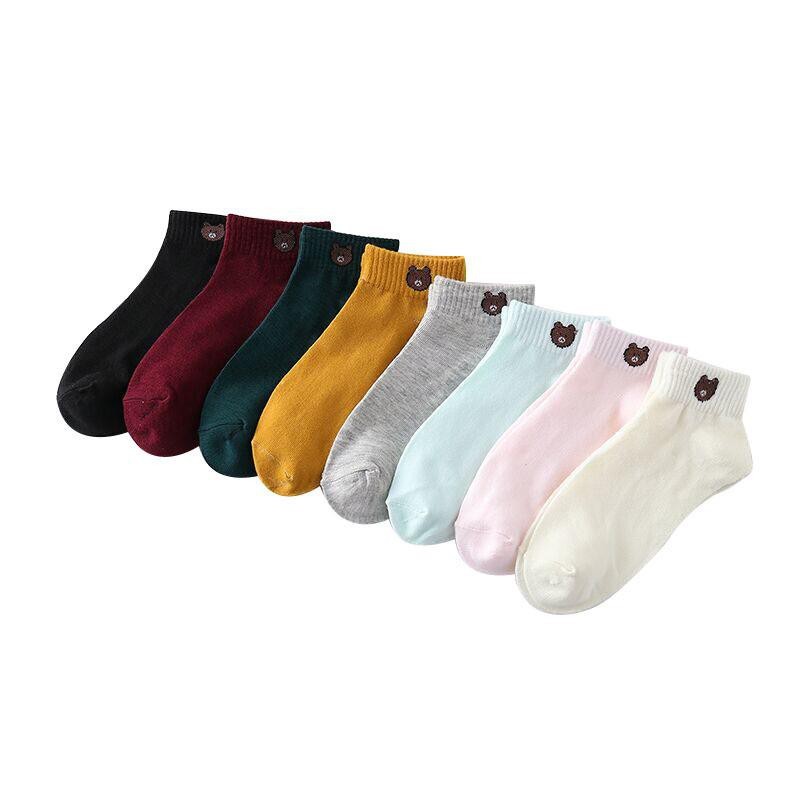 Alibaba1688 Kaos Kaki Pendek Motif Beruang/Kaos Kaki Cute/Kaos Kaki Semata Kaki