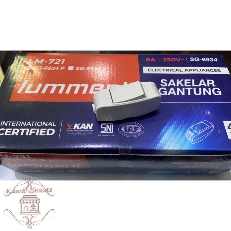 Lumment A9 Saklar Gantung On - Off /saklar gantung lampu 2 arah putih hitam