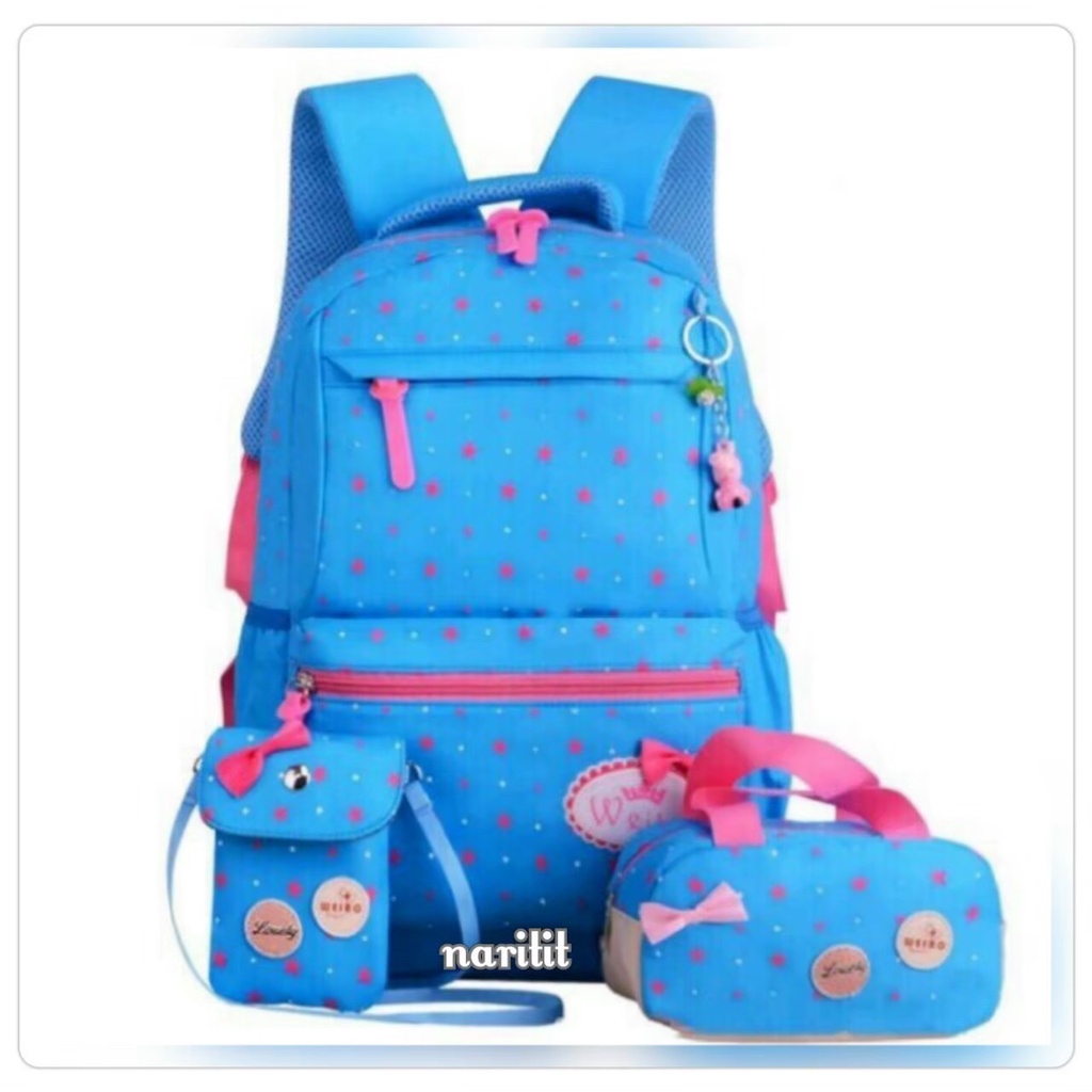 Tas  Ransel Anak Murah Berkualitas TK PAUD SD Motif Bintang Tabur Trendy