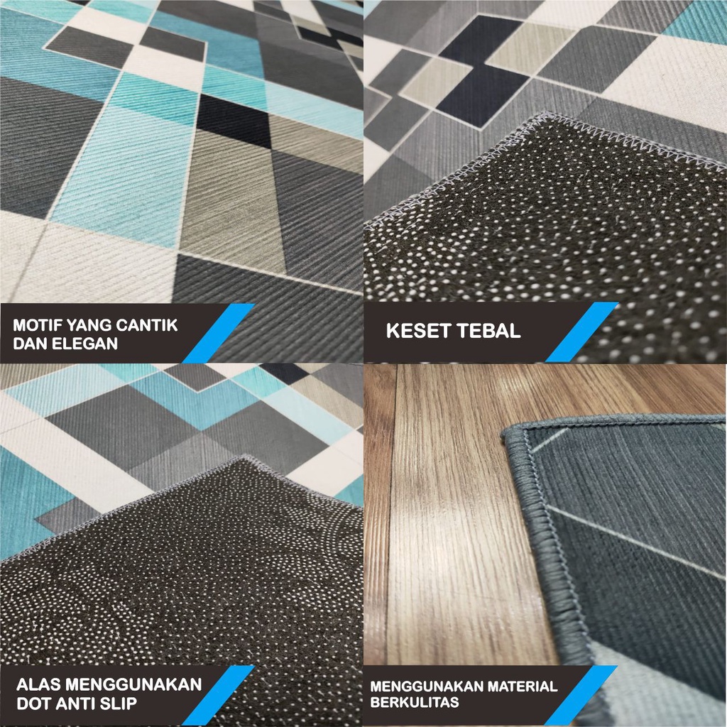 Keset Klasik Anti Slip Banyak Motif Modern Ukuran 40x60CM