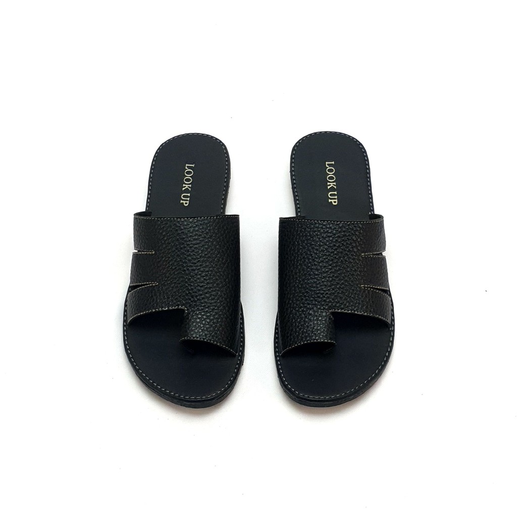 Sandal Wanita Jepit Jempol Papirut Motif Kulit Jeruk Sol Karet Anti Licin Look Up Sandal Kekinian - KEANNA