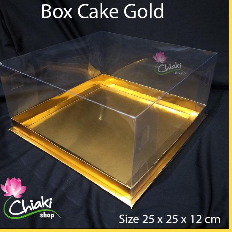 

[PRODUK SBII9] Box Mika GOLD Uk 25 x 25 x T. 12 cm Cupcake isi 9 Cake Pudding Tart Dus Emas Karton Tebal CHIAKI M90