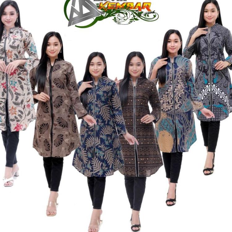 BATIK TUNIK SHIBORI JUMPUTANsize S-3L / HRB026 YELBOR NAVBOR / BIRU PUTIH ◦ LV.26Au22в