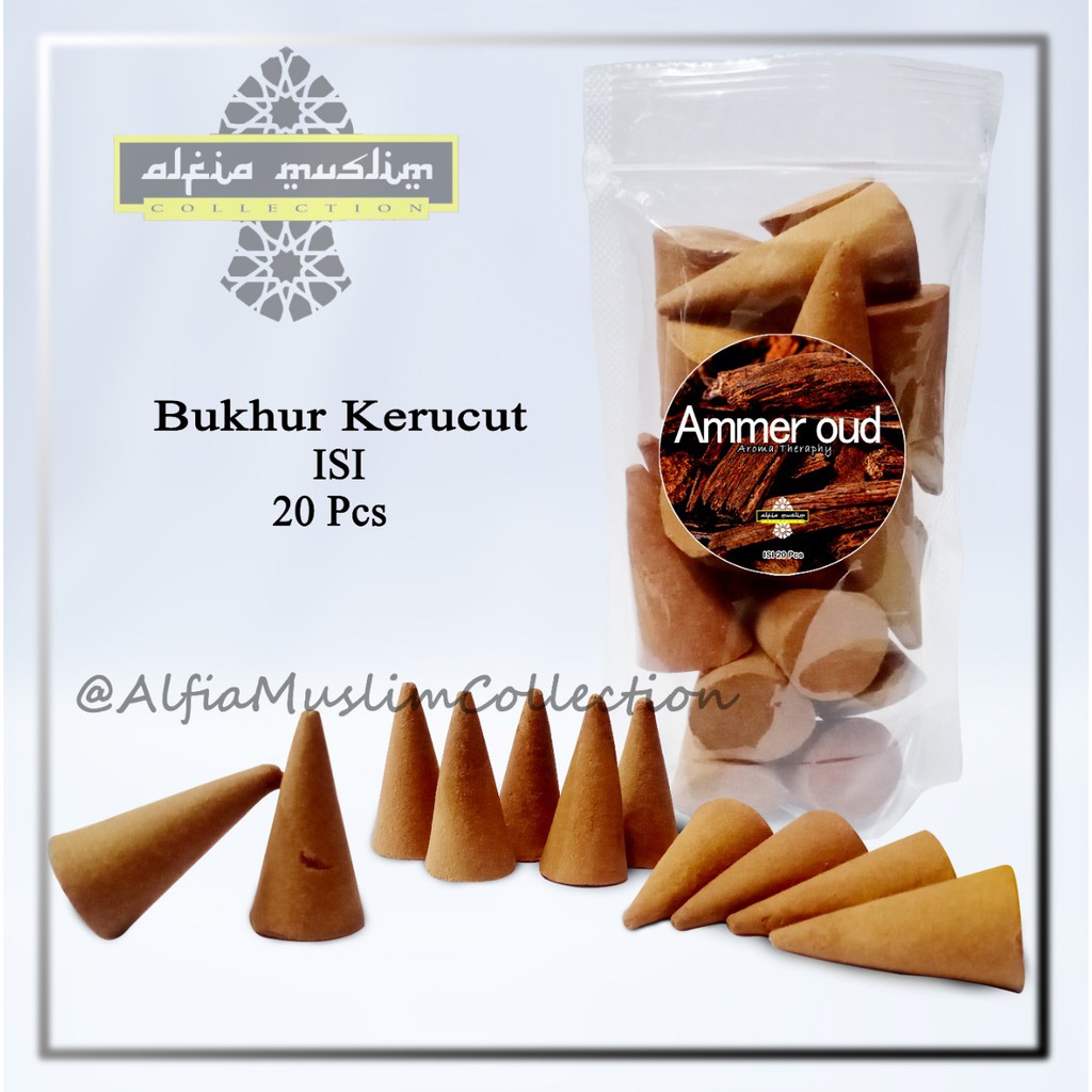 Buhur Kerucut/Bukhur Aroma Ammer Oud /Dupa Arab/ Pengharum Ruangan dan Aromaterapi