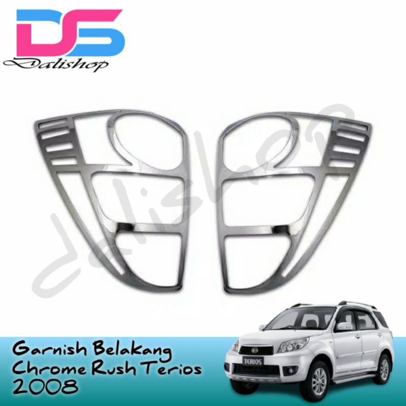 Garnish Lampu Belakang Chrome Rush & Terios 2008 - 2012