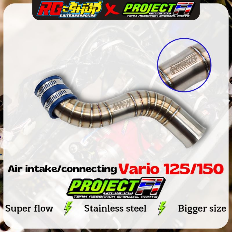Pipa air intake filter udara velocity stainless Vario 125 150 project fi ktech Thailand