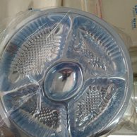 Mika Sekat Besek / Mika Plastik Bening Bulat Sekat 5 / Mika Dalaman Besek isi 50pcs