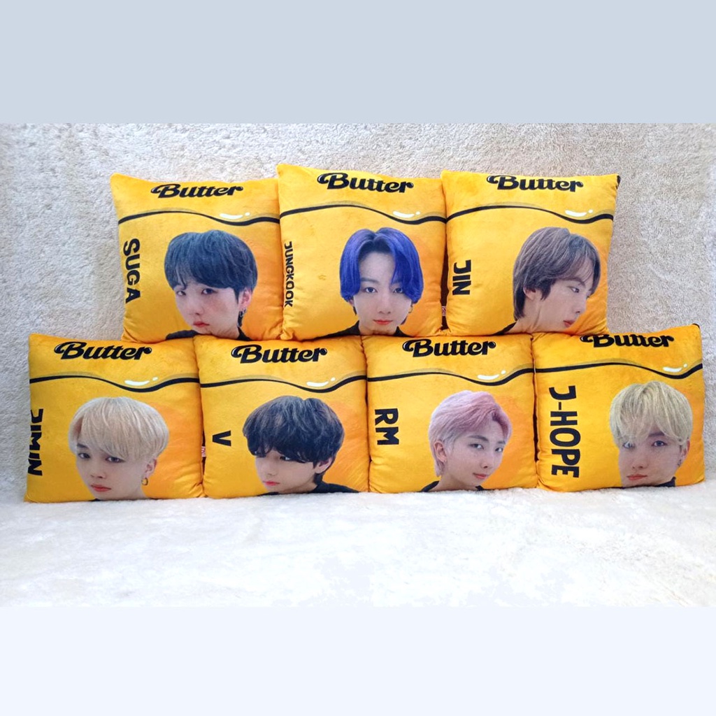 Bantal Foto BTS Butter, Bantal KPOP BTS, Bantal Sofa BTS, BTS Butter