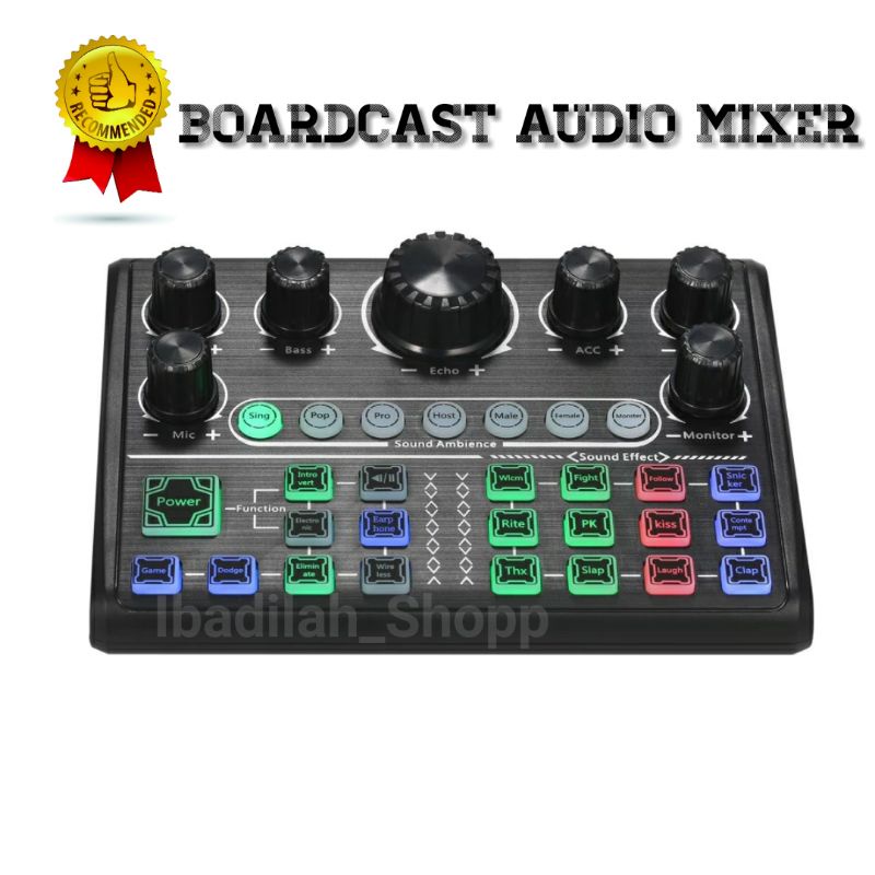 Sound Card Voice Changer Live Boardcast Audio Mixer - P200