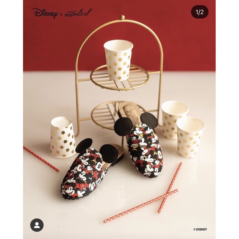 (Pelunasan) Ittaherl Mickey Oh Boy Slipper Mules size 36