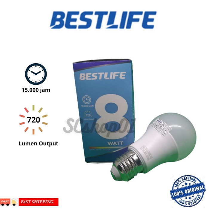 BESTLIFE Lampu LED Bulb 8 Watt (Garansi 1 TAHUN)