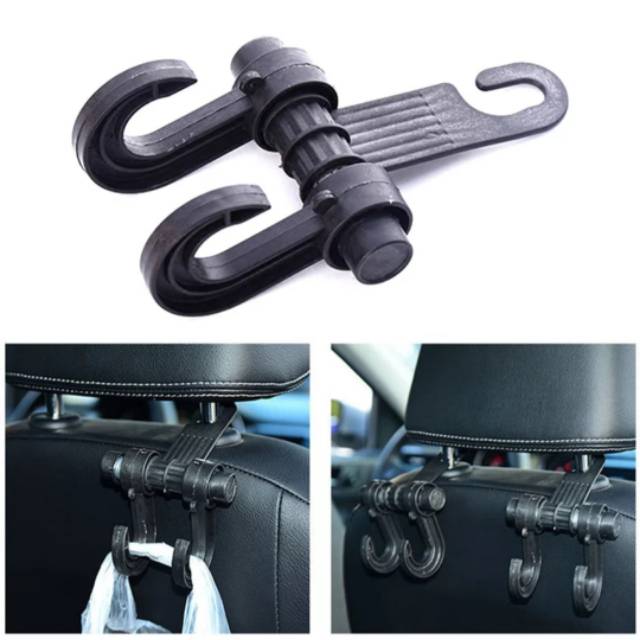 GANTUNGAN BARANG MOBIL CAR SEAT HANGER HOOK HOLDER BAG ORGANIZER 2 in 1