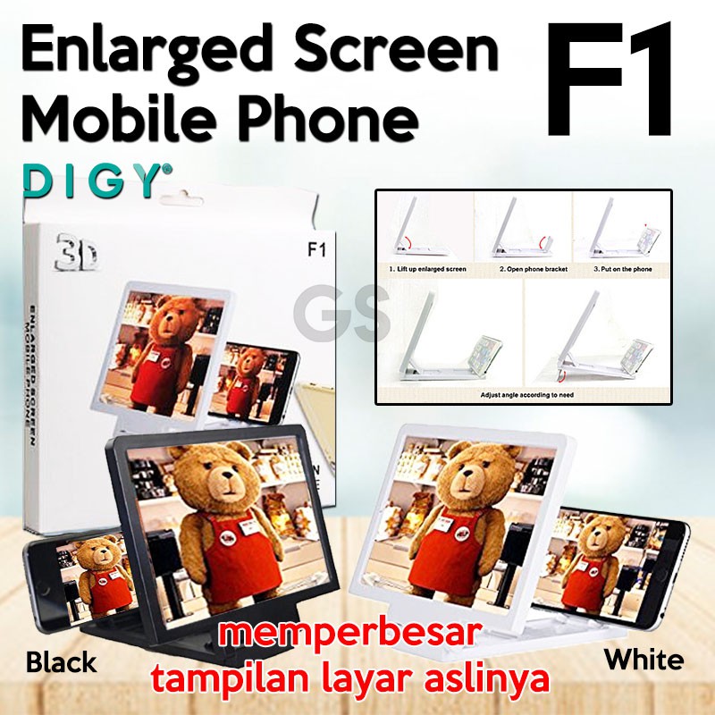 KACA PEMBESAR LAYAR  f1 3D / ENLARGED SCREEN LAYAR PEMBESAR HP LCD