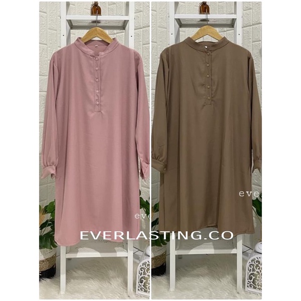 TUNIK BRIELLE /ATASAN WANITA/BAHAN SHAKILA JUMBO LD 100,LD 110,LD 120,LD126Cm