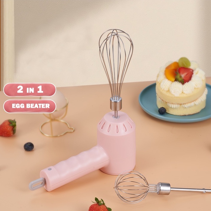 Egg Beater Pengocok Telur 2 in 1 Wireless Charging USB | Whisk Pengocok Telur | Hand Mixer Tanpa Kabel Cas USB