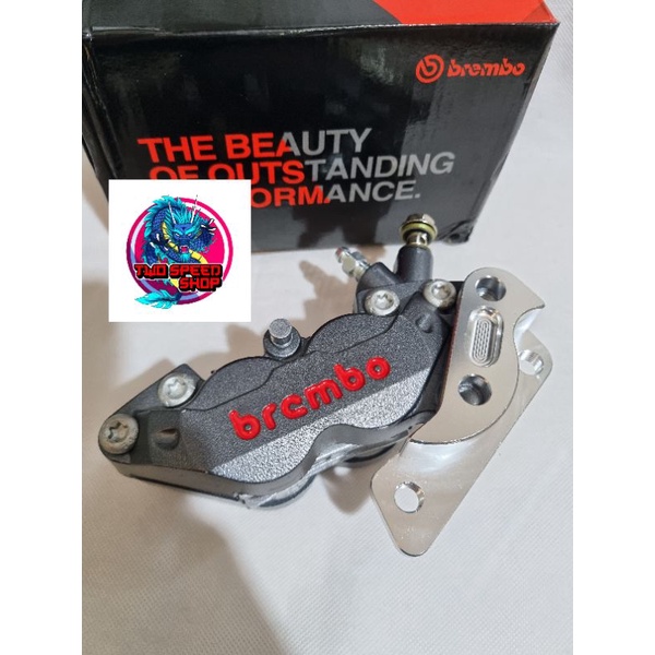 kaliper brembo monoblok 4 piston 4p big pot plus breket monoblok big pot vixion r15 rx king nouvo-1