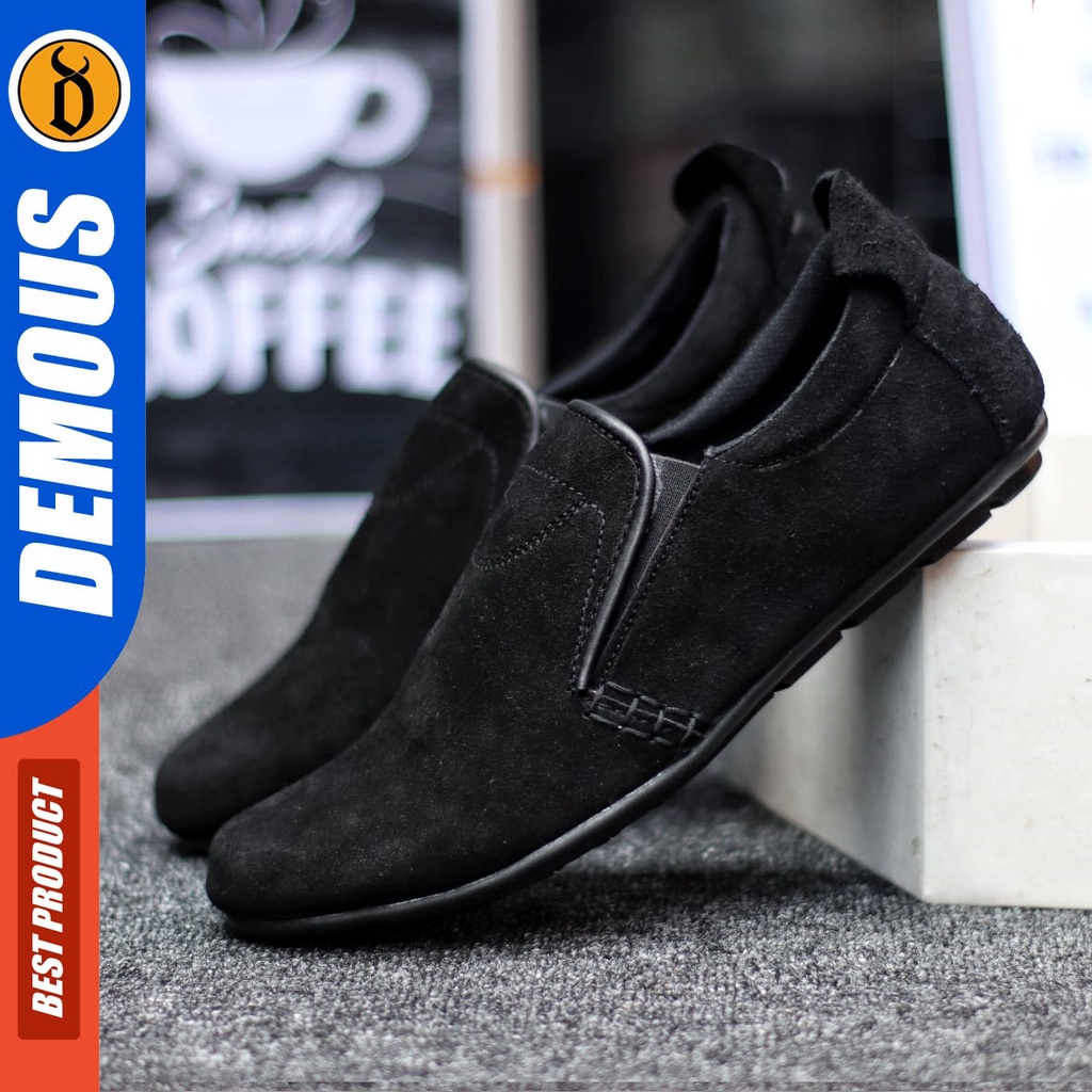 DEMOUS Seya - Sepatu Slip On Pria Casual