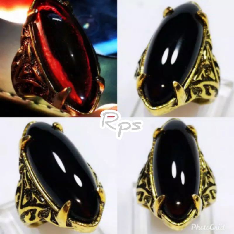 Batu Akik Yaman Wulung Model Pandan Kristal High Quality