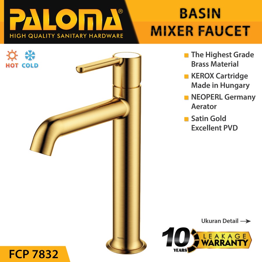 PALOMA FCP 7832 Keran Mixer Wastafel Cuci Tangan Panas Dingin Kran Air