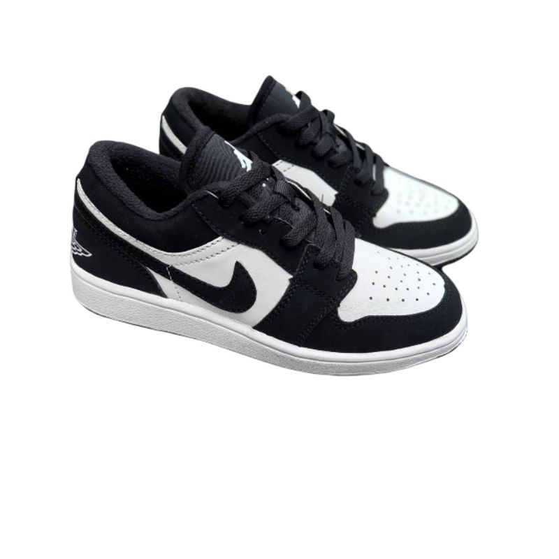 nike air jordan low black white