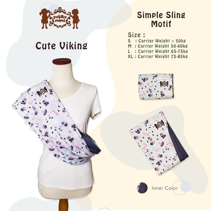 Petite Mimi Simple Sling Motif / Gendongan Bayi