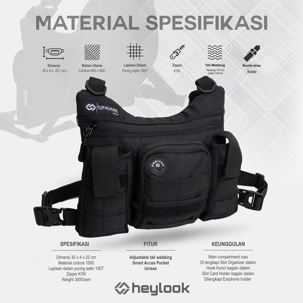 HEYLOOK Project - Chest Bag PHANTOM Tas Dada Tactical Rig Bag Outdoor