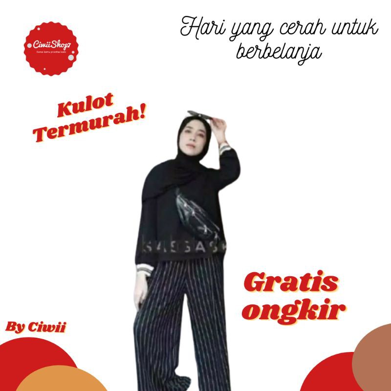 KULOT WANITA SALUR / CELANA KULOT / CELANA SALUR WANITA MURAH