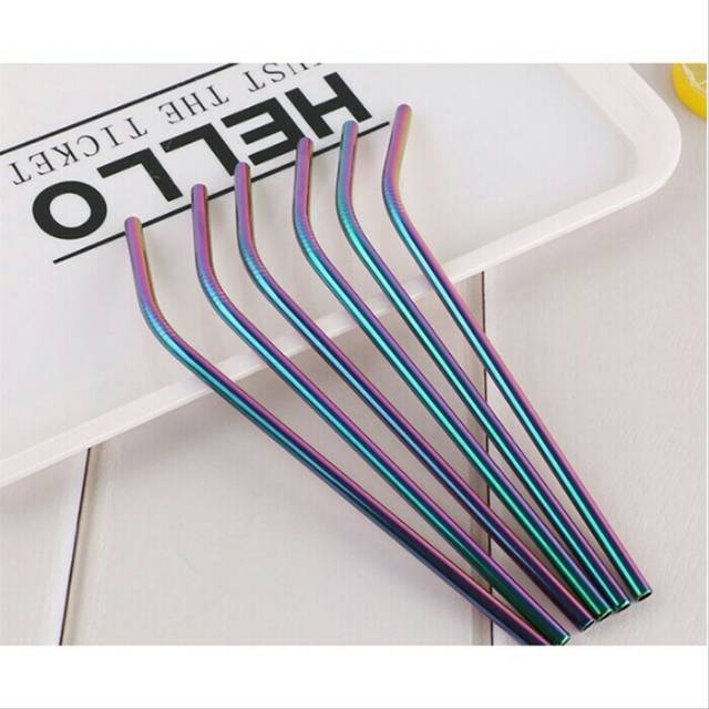 Sedotan melengkung stainless steel straw