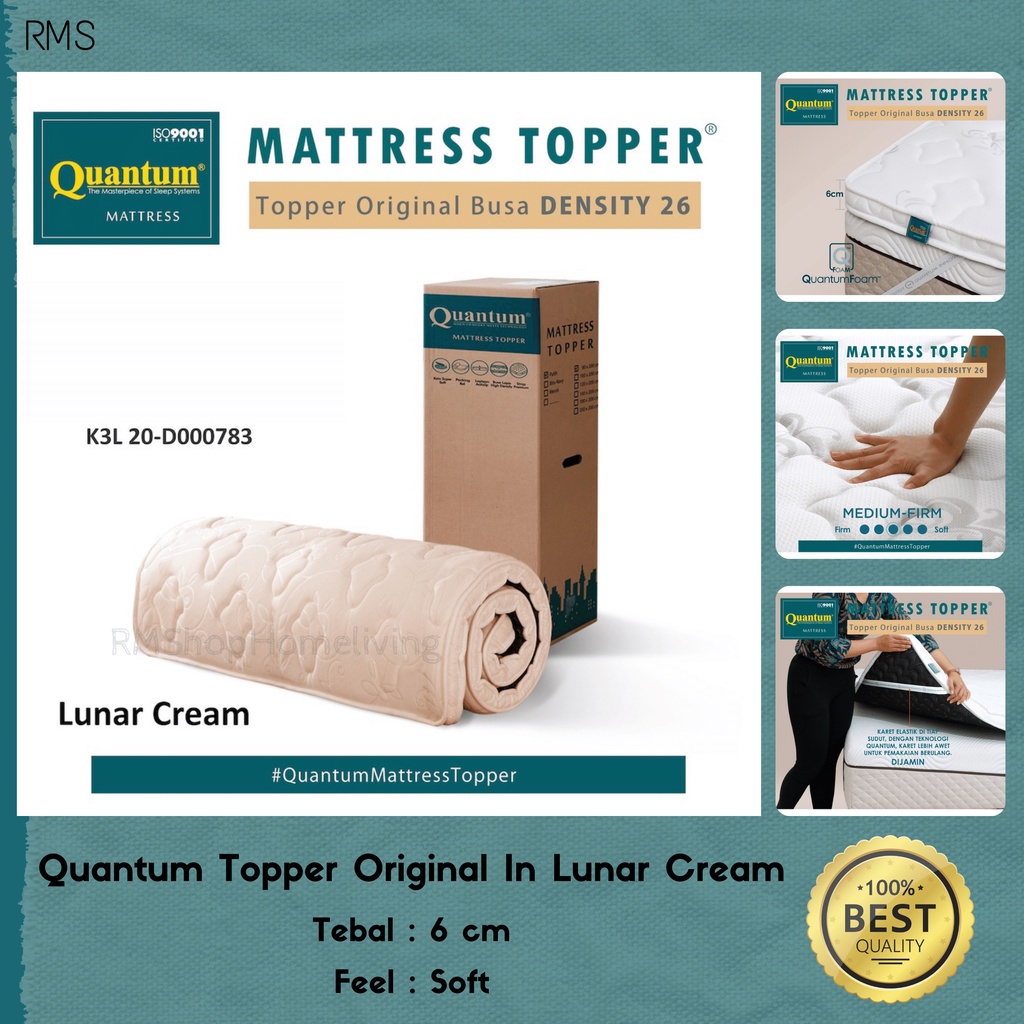 Quantum Topper Original Lunar Cream / Topper Matras / Kasur / Matras