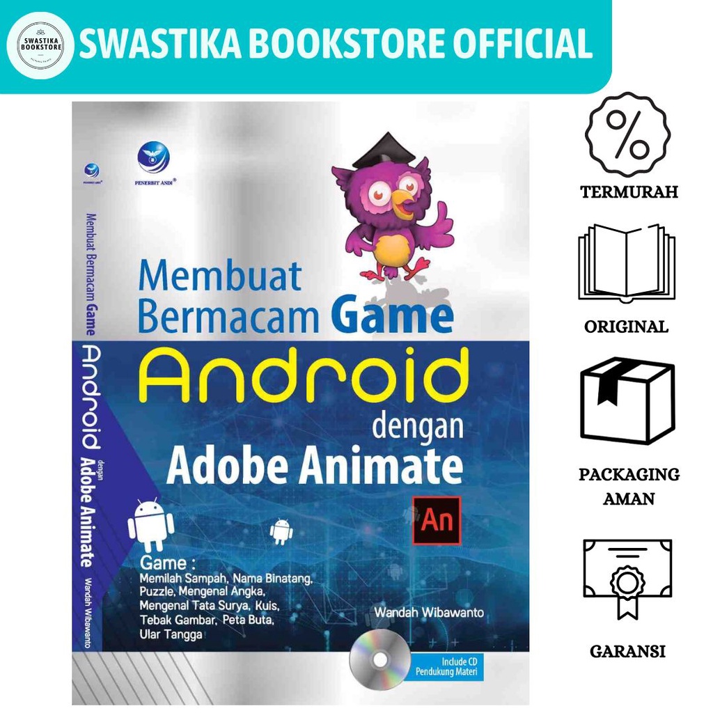 Membuat Bermacam Game Android Dengan Adobe Animate + cd