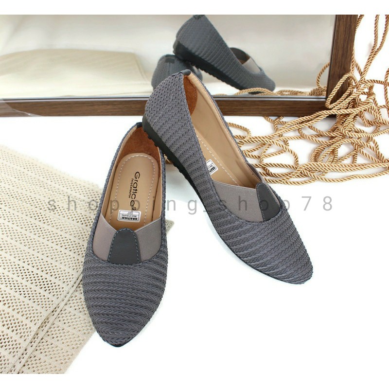Sepatu Wanita Flat Shoes Dixie Lancip Gratica AW 81