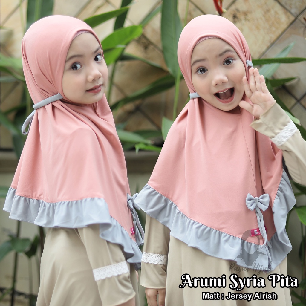 Kerudung Anak Arumi Syiria Hijab Anak Jersey Premium Jilbab Anak Pasar Hija'b