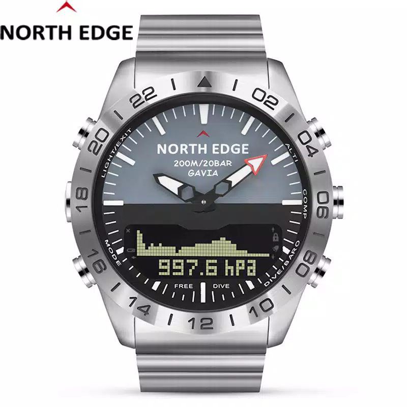 NORTH EDGE GAVIA2 Jam tangan pria anti air 200M Original Dive Outdoor