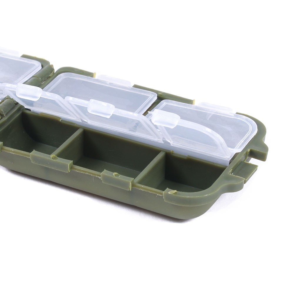 HENGJIA 1PCS 10 Compartments Fishing Box Tackle Lure Bait Hook Waterproof Storage Case