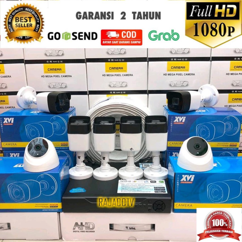 PAKET CCTV 8CHANNEL 8CAMERA CHENEL 8KAMERA 5MP 1080P TURBO HD KOMPLIT TINGGAL PASANG