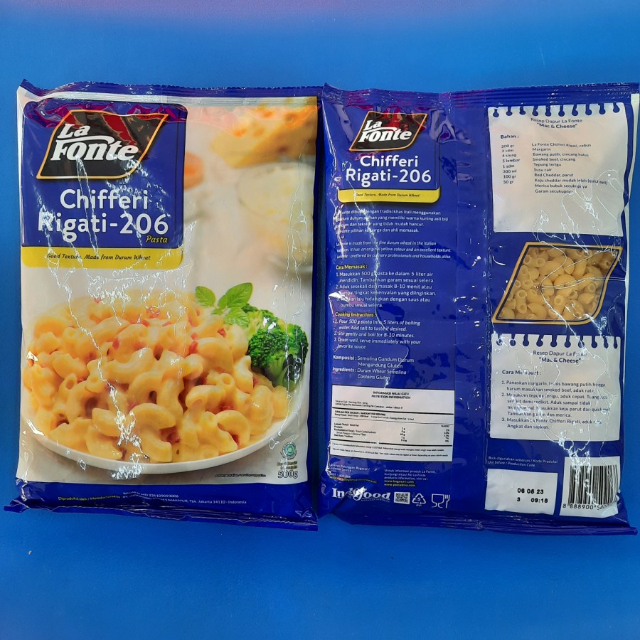 

Macaroni La Fonte Chifferi Rigati 206 - 500gr