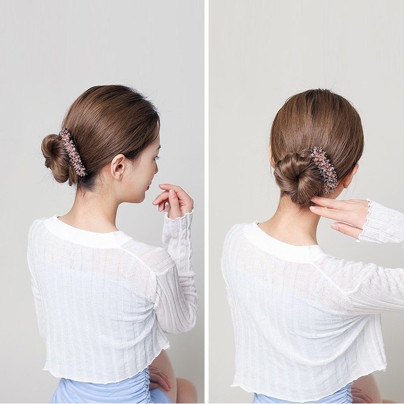 Sirkam Rambut Sanggul 10.5cm Pesta Impor dengan Aksesoris Permata Mutiara 7 Taring Diamond Pearl Hair Comb