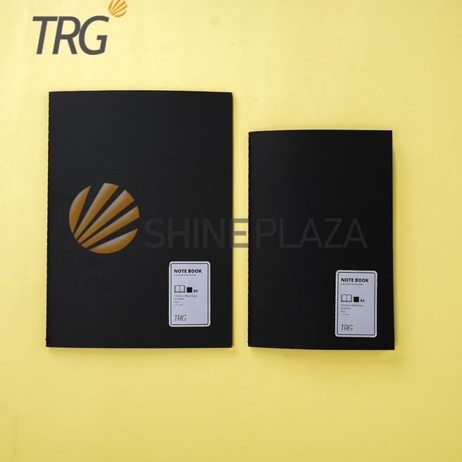 

9LB Buku Tulis Catatan B5 Hitam TRG - Black Plain Paper Notebook TRG QK V EKZ