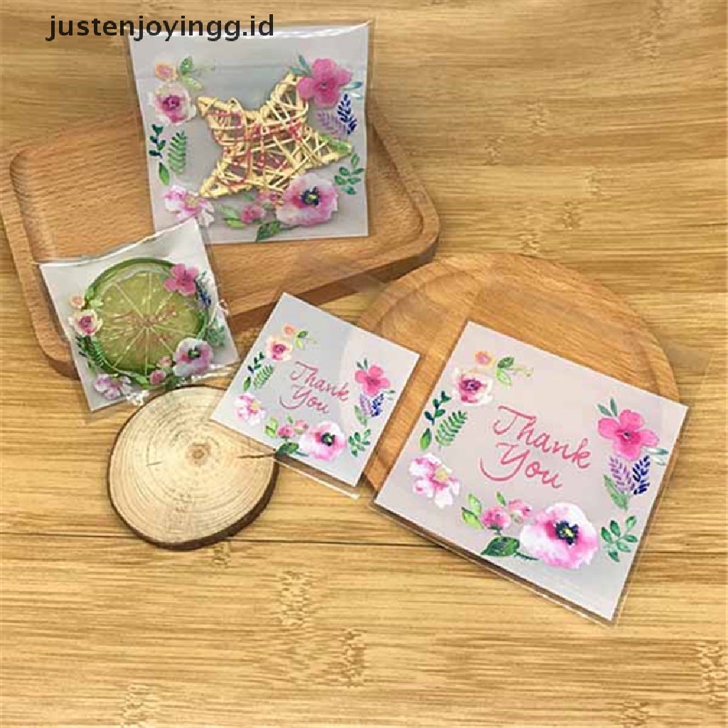 100 Pcs Kantong Plastik 3 Ukuran Dengan Perekat Untuk Permen Cookie