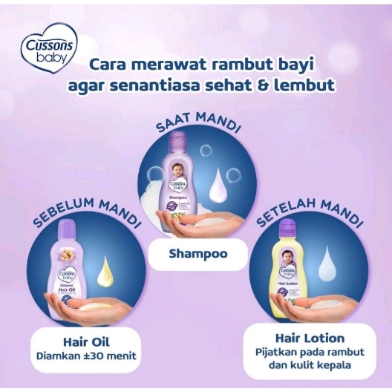 Cussons Baby Natural Hair Oil Candle Nut Cusson Minyak Rambut Kemiri Bayi Candlenut Oil 100ml - Cuss