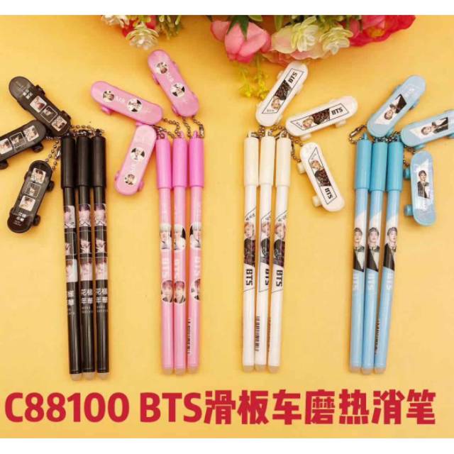 

Pen gel karakter bts + sketboard isi 12 pcs