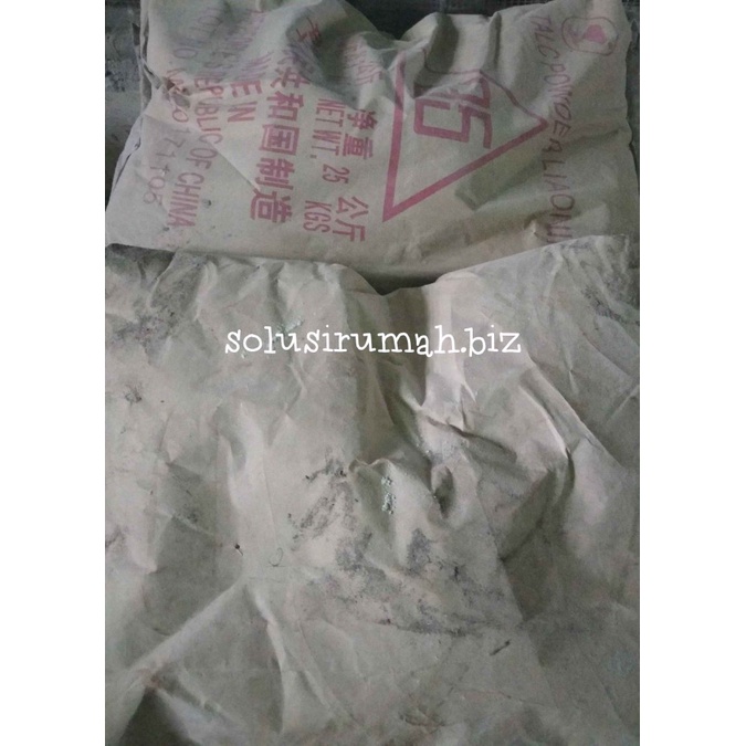 TALC TALKUM 25kg sak persak POwder bahan bedak talcum liaoning talk