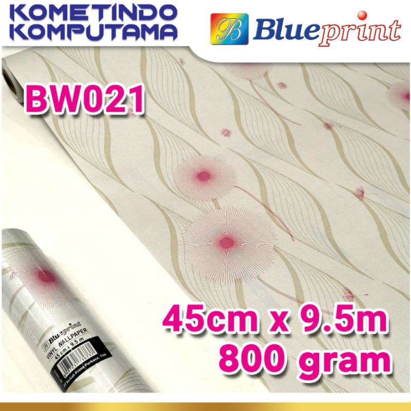 BW021 Wallpaper Sticker Vinyl Dinding BLUEPRINT 45Cm x 9,5M Varian BW021 - Wallpaper Dinding