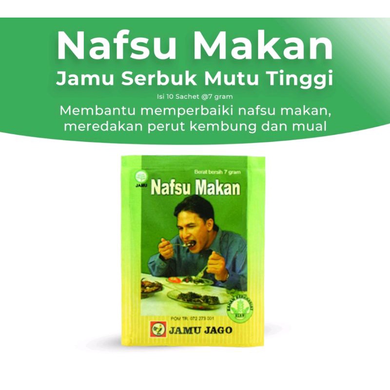 Nafsu Makan Jamu Serbuk Menambah Nafsu Makan Dewasa (@10saset)