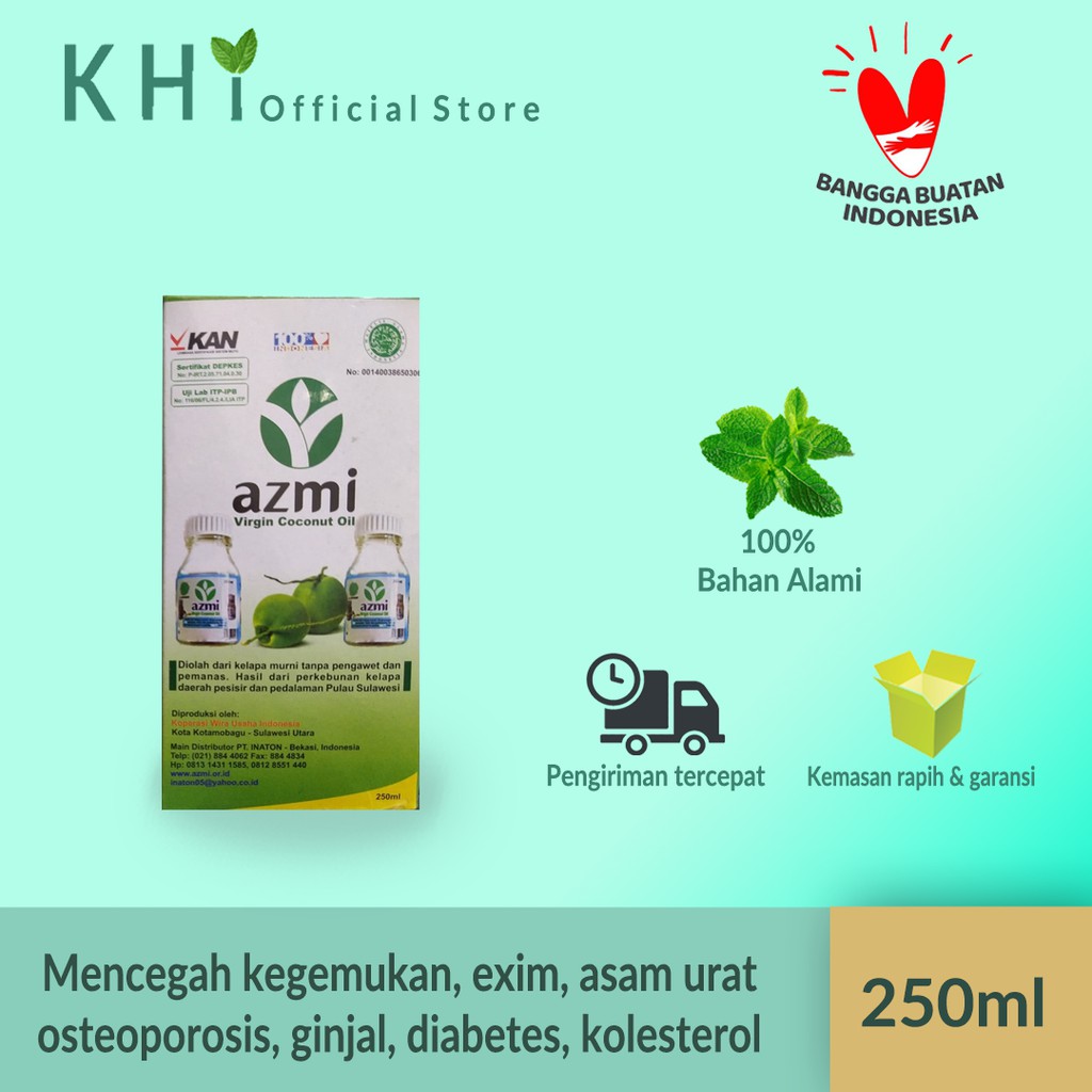 

virgin coconut oil minyak kelapa vco azmi 250 ml, Mencegah kegemukan